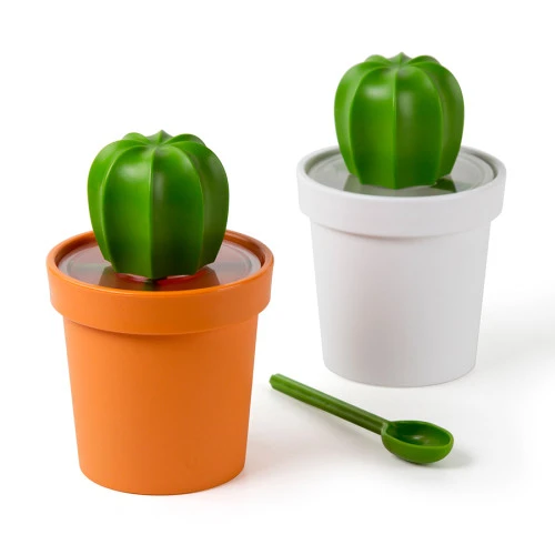 Емкость для хранения с ложкой cacnister, белая/зеленая