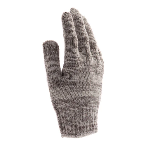 Перчатки трикотажные усиленные, гелевое ПВХ-покрытие, 7 класс, бело-серый меланж Сибртех