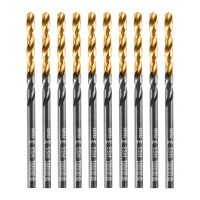 Сверло по металлу, 3 мм, HSS-Tin, Golden Tip, 10 шт. Denzel