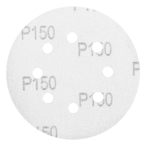 Круг абразивный на ворсовой подложке под "липучку", перфорированный, P 150, 125 мм, 5 шт Matrix