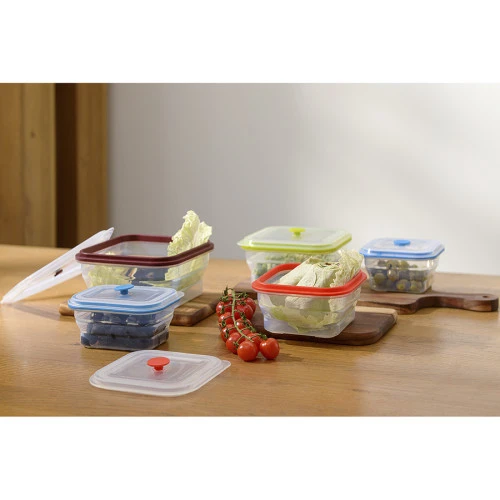 Контейнер для переноски и хранения силиконовый прямоугольный складной silikobox, 400 мл, синий