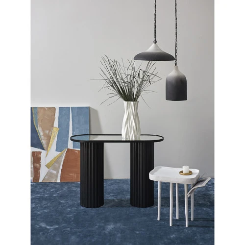 Светильник подвесной sustainable collection, D22х39 см, черный/белый