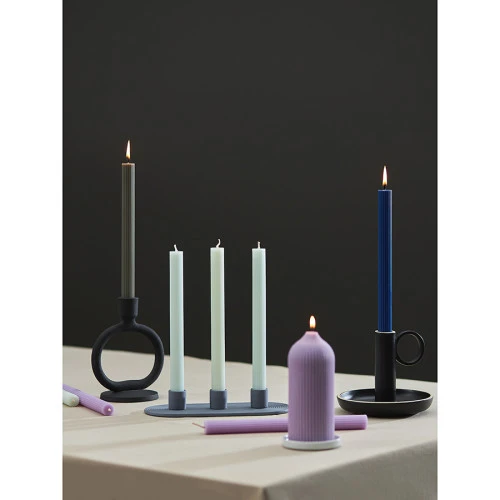 Набор из двух свечей синего цвета из коллекции edge, 24,5 см