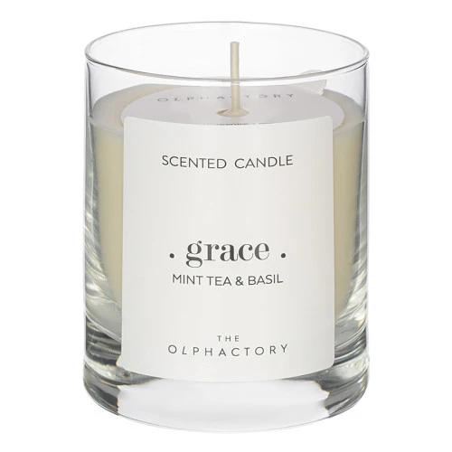 Свеча ароматическая the olphactory, grace, mint tea&basil (новая), 40 ч