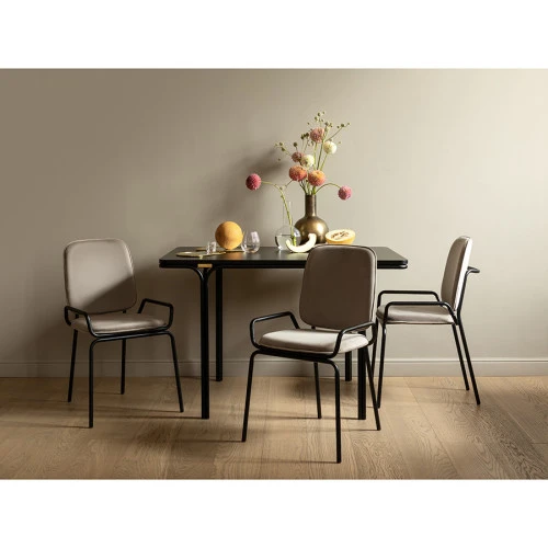 Стул ror, 2 frame, велюр, черный/бежевый