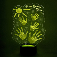 3D светильник  Отпечатки ладошки (То что важнее всего!)