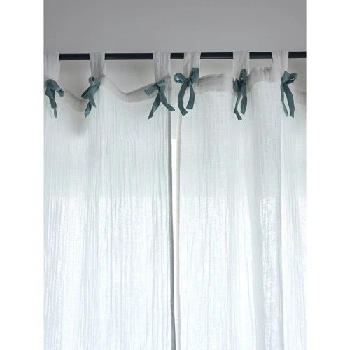 Штора из муслина с декором синего цвета из коллекции essential, 150х290 см