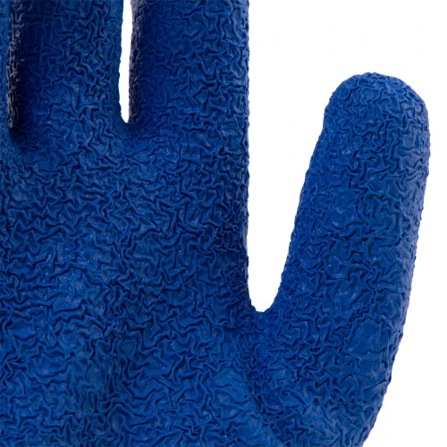 Перчатки трикотажные, полиэфирные, латексное рельефное покрытие, размер 9 Сибртех