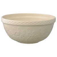 Миска кремового цвета с рельефным узором Ягоды Тайги из коллекции russian north, 2,5л