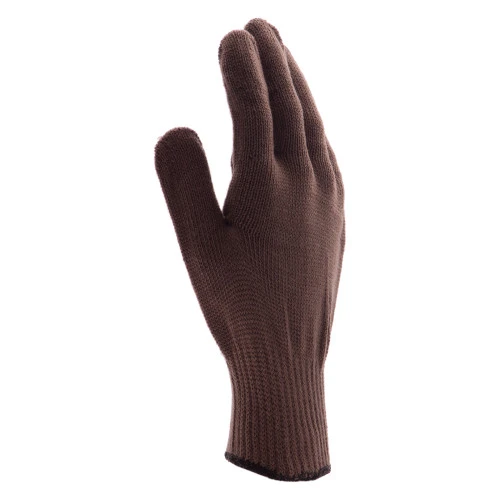 Перчатки трикотажные, акрил, ПВХ гель, "Протектор", коричневый, оверлок Сибртех