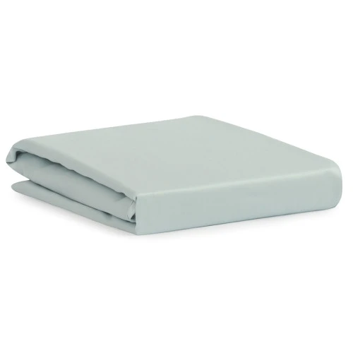 Простыня на резинке из сатина голубого цвета из коллекции essential, 200х200х30 см