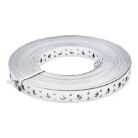 Лента перфорированная, вентиляционная, прямая, 1 мм, LP V, 2 см х 25 м, цинк Сибртех