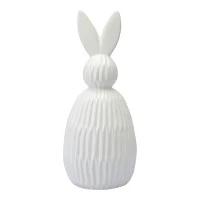 Декор из фарфора белого цвета trendy bunny из коллекции easter essential, 12,5х12,5x30,5 см