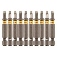 Бита TX 15х50, сталь S2, шестигранный профиль, 10 шт. Е 6,3 Denzel