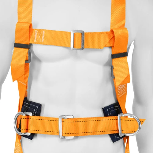 Удерживающе-страховочная привязь, модель УСП II, наплечные и набедренные лямки, высокий кушак Сибртех