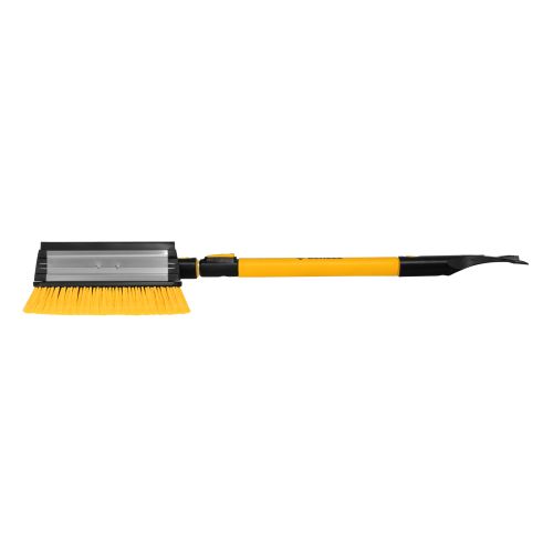 Щетка-сметка для снега со скребком, телескоп, поворотная голова, водосгон, 900-1200 мм Denzel