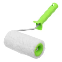 Валик с натуральным мехом, с ручкой, 150 мм, ворс 12 мм, D 48 мм, D ручки 6 мм, Сибртех