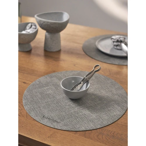 Набор из 2-х сервировочных салфеток leanera, D35 см, серые