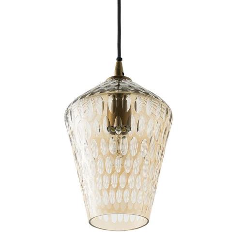 Светильник подвесной mystic aura, D19 см, янтарно-золотой