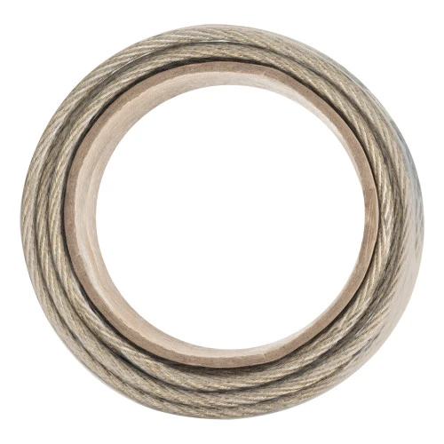 Трос металлополимерный прозрачный ПР-6.0, толщина 6.0 мм, моток 20 метров Сибртех