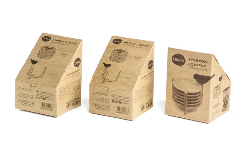 Набор подставок под чашки sparrow, белый/зеленый