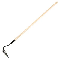 Мотыга стальная усиленная, 190 х 60 х 1430 мм, деревянный черенок, Сибртех