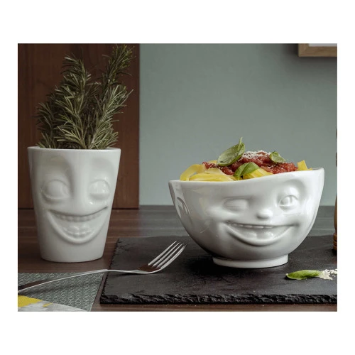 Чаша winking, 500 мл, белая/желтая