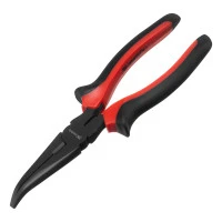 Длинногубцы изогнутые Black Nickel, 200 мм, двухкомпонентные рукоятки Matrix