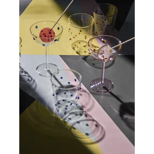 Креманка pom-pon, 225 мл, розовая/янтарная