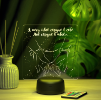 3D светильник  Светильник "Мое сердце в твоем"