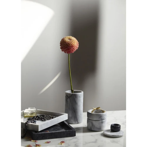 Набор колец для салфеток marm, D5 см, черный мрамор, 2 шт.