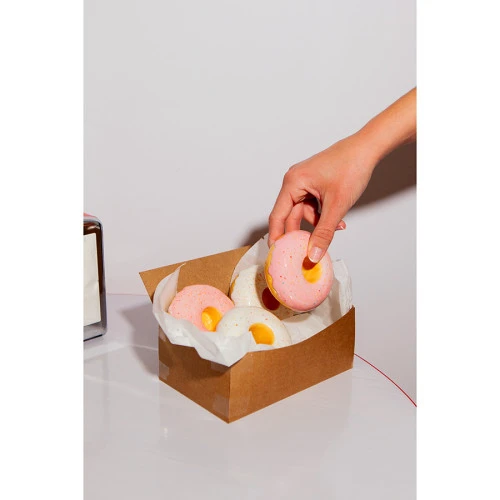 Подсвечник fast food, donut, D7 см, белый