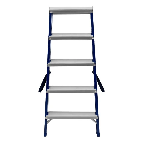 Стремянка двусторонняя 5 ступеней, стальная, Сибртех