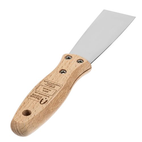 Шпательная лопатка из нержавеющей стали, 40 мм, буковая рукоятка, EFP Matrix