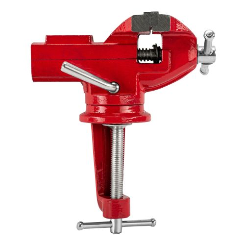 Тиски слесарные, 80 мм, настольные, поворотные, c наковальней MTX