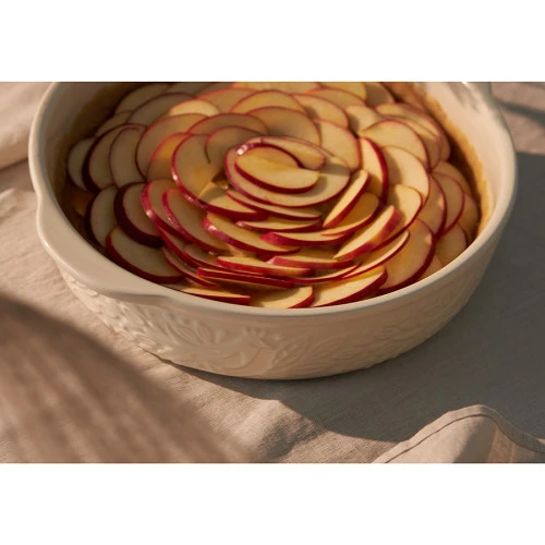 Блюдо для запекания birds of paradise, D33 см, кремовое