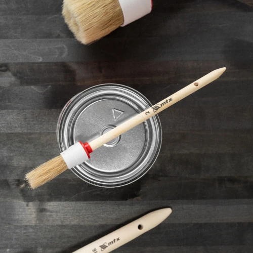 Кисть круглая № 2 (20 мм) натуральная щетина, деревянная ручка MTX