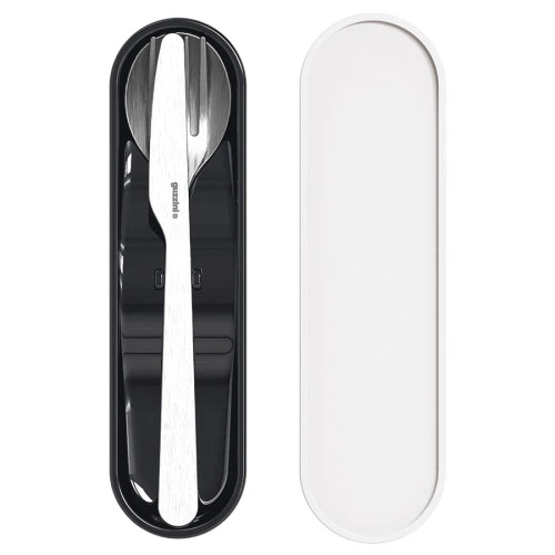 Набор столовых приборов в футляре on the go, белый, 3 шт.