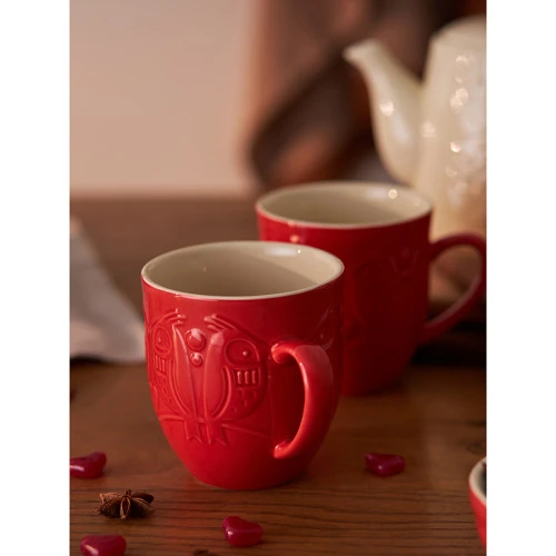 Набор кружек birds of paradise, 500 мл, красные, 2 шт.