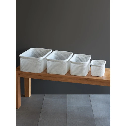 Набор из 4-х корзин для хранения sustainable collection, молочный