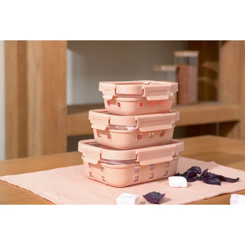 Контейнер для запекания, хранения и переноски продуктов в чехле, 1050 мл, бежевый