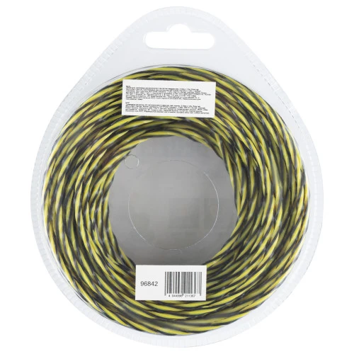 Леска для триммера двухкомпонентная витая квадратная, 3,0мм х 12м, блистер SkyCutter Denzel
