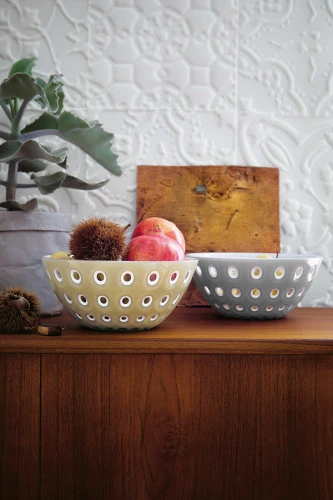 Салатник le murrine, D25 см, желто-серый