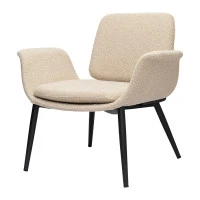 Лаунж-кресло hilde, букле, серо-бежевое