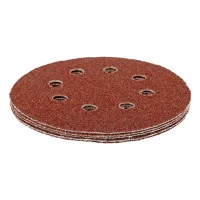 Круг абразивный на ворсовой подложке под "липучку", перфорированный, P 40, 125 мм, 5 шт Matrix