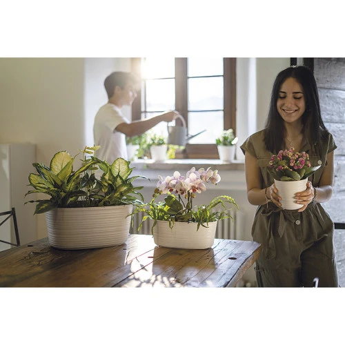 Кашпо для комнатных растений tierra, серо-бежевое