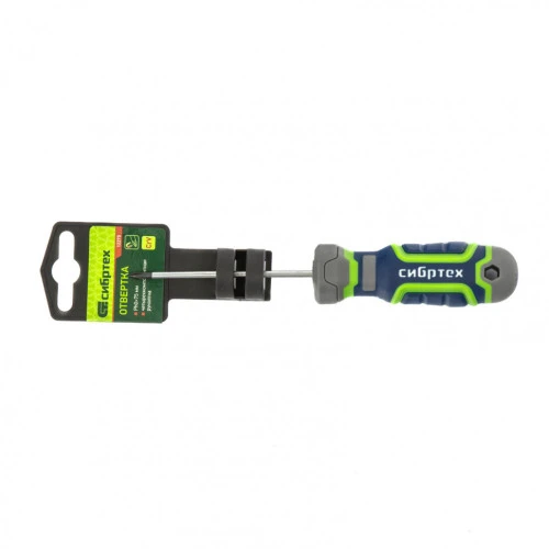 Отвертка PH0 х 75 мм, CrV, четырехкомпонентная рукоятка Сибртех