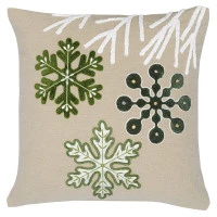 Подушка декоративная с вышивкой snow flakes из коллекции new year essential, 45х45 см
