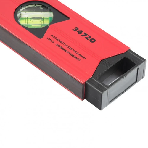 Уровень алюминиевый магнитный, 2000 мм, фрезерованный, 3 глазка (1 зеркальный) усиленный Matrix