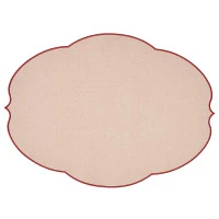 Салфетка подстановочная овальная flowers, 48,8х36 см, розовая